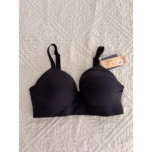 NWT #1 Truekind Wireless Shaping Bra L Black Supportive Comfort Seamless